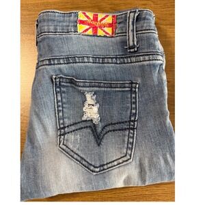 Machine Jeans Women's Blue Distressed Ripped Bootcut Denim Pants size3